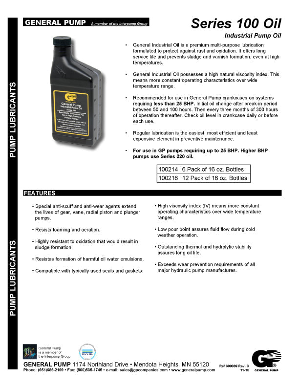 CASE 6-16 OZ. GP PUMP OIL (4021)