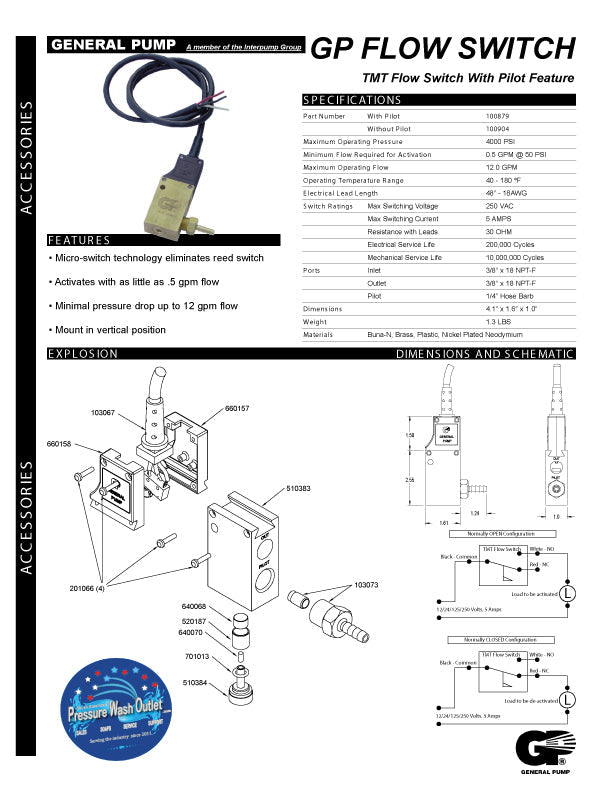100879  FLOW SWITCH
