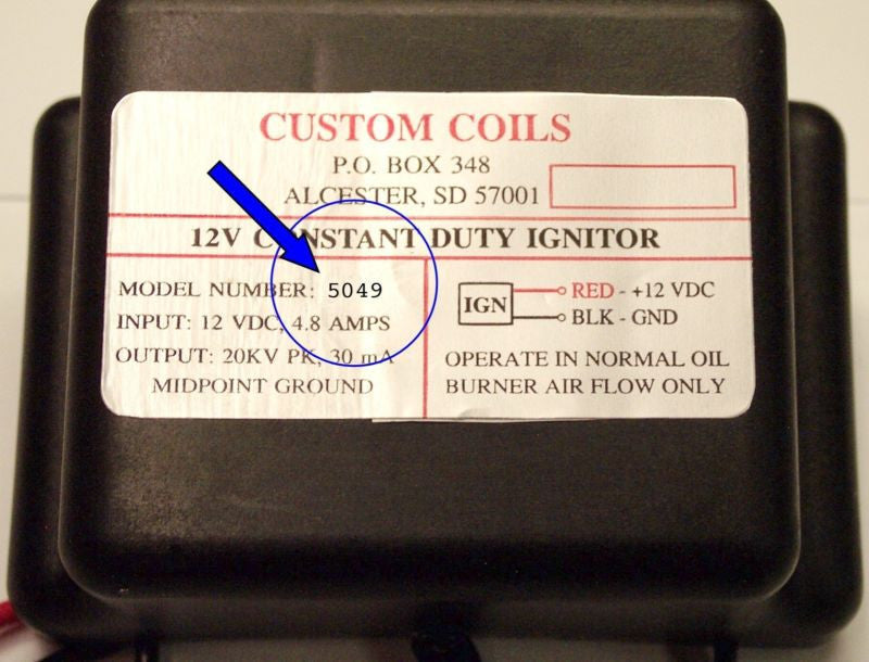 CUSTOM COIL 12V ELECTRONIC IGNITOR ONLY (5947)