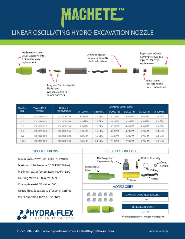 THE MACHETE LINEAR OSCILLATING NOZZLE by HYDRAFLEX