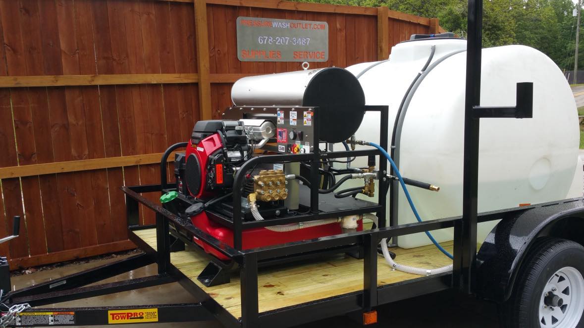 8.0 GPM PRESSURE WASH HOT WATER TRAILER - 6 x 12 DUAL AXLE (7838.01)