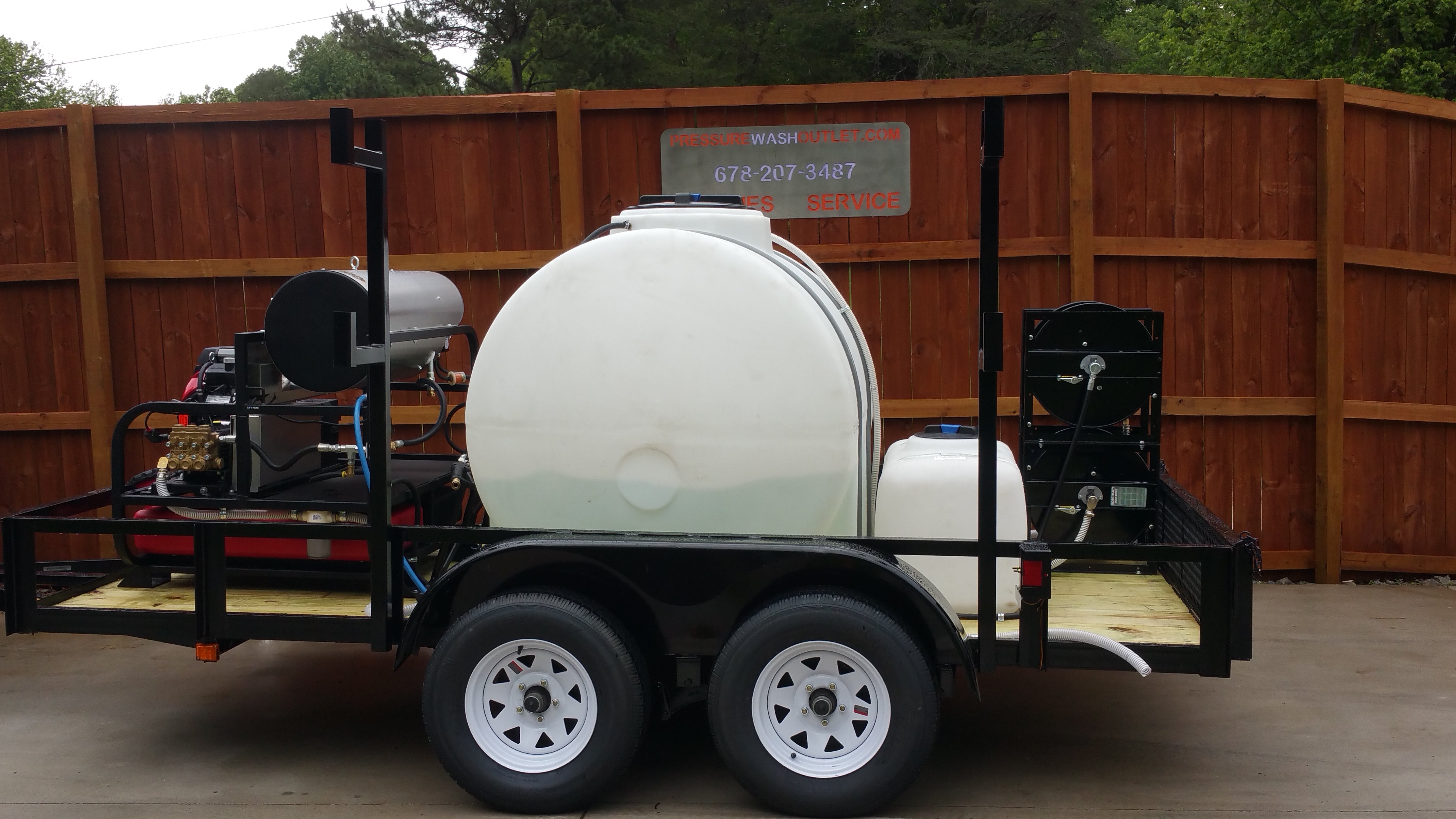 8.0 GPM PRESSURE WASH HOT WATER TRAILER - 6 x 12 DUAL AXLE (7838.01)