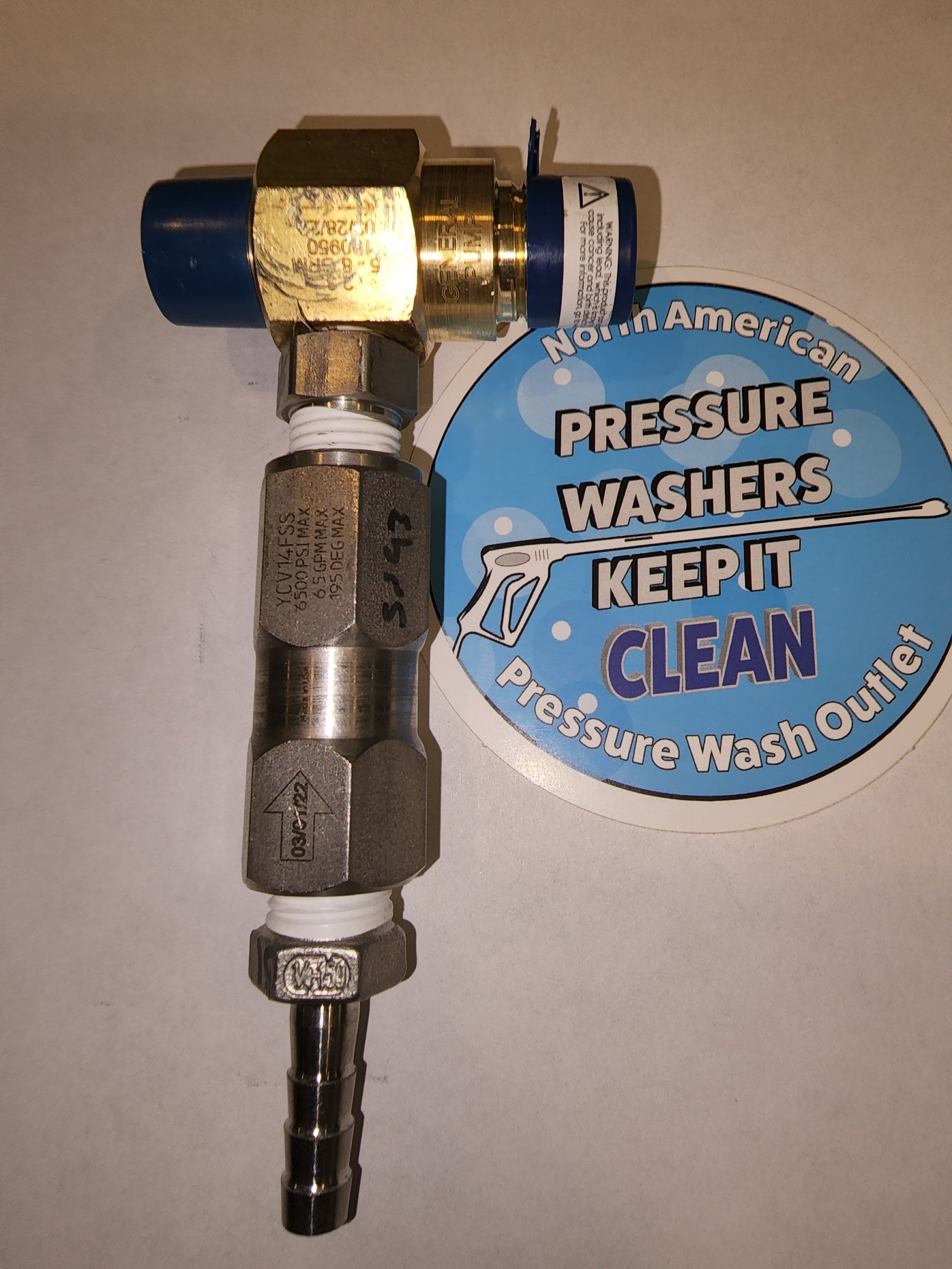 Chemical Injector with Check Valve Assembly available at North American Pressure Wash Outlet