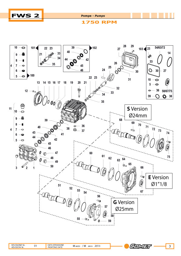 FWS4030S PUMP by COMET (3170)