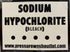 Sodium Hypochlorite Sticker