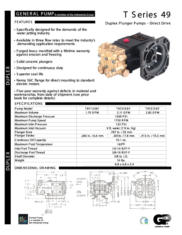 T9731EBF PUMP by GP (5870)