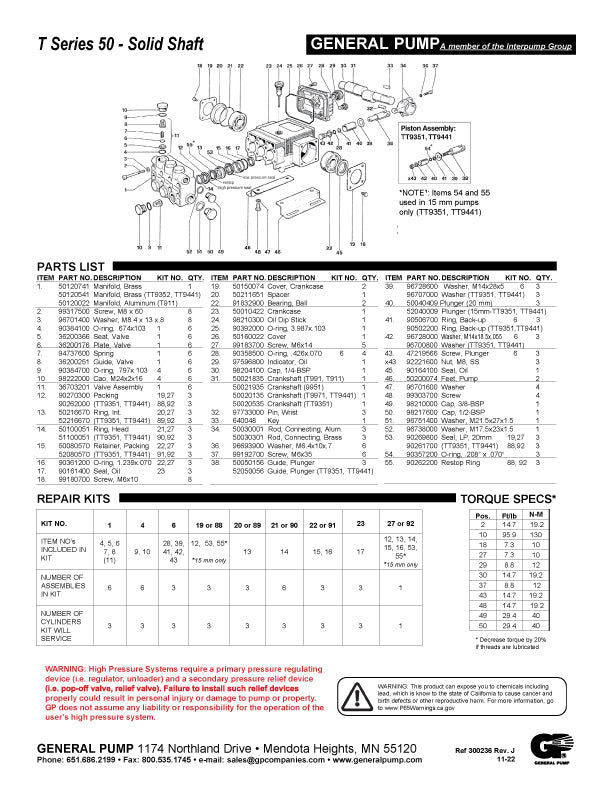 T9971L PUMP by GENERAL PUMP (5379)