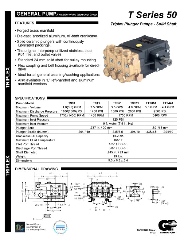 T9971L PUMP by GENERAL PUMP (5379)