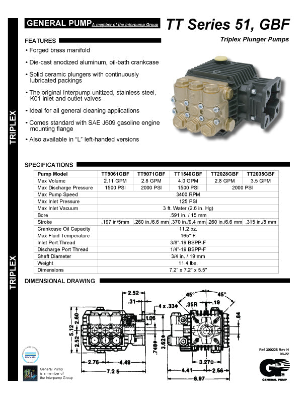 TT2035EBF-VRT3-160 PUMP MADE READY by GENERAL PUMP (5278)