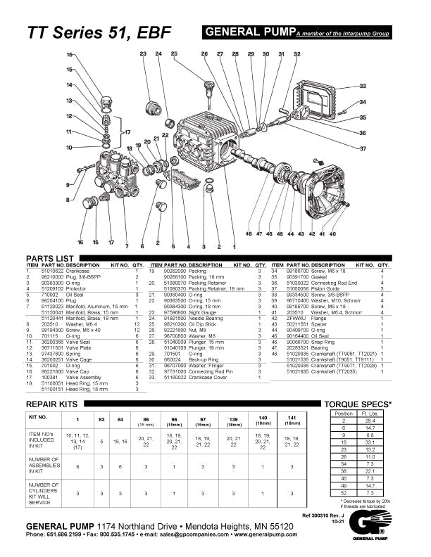 TT9061EBF-VB3K PUMP MADE READY by GENERAL PUMP (5699)