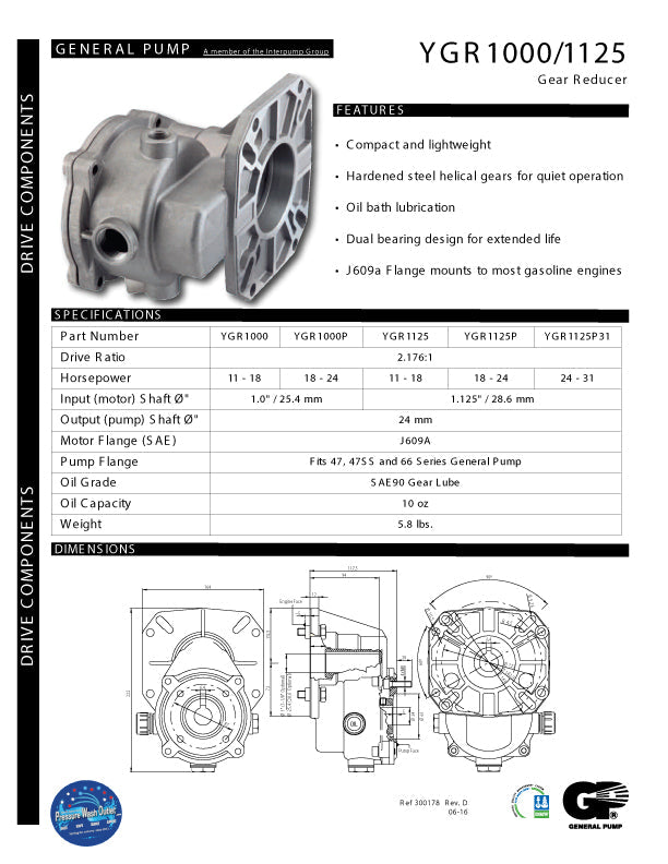 GEAR REDUCERS by GENERAL PUMP