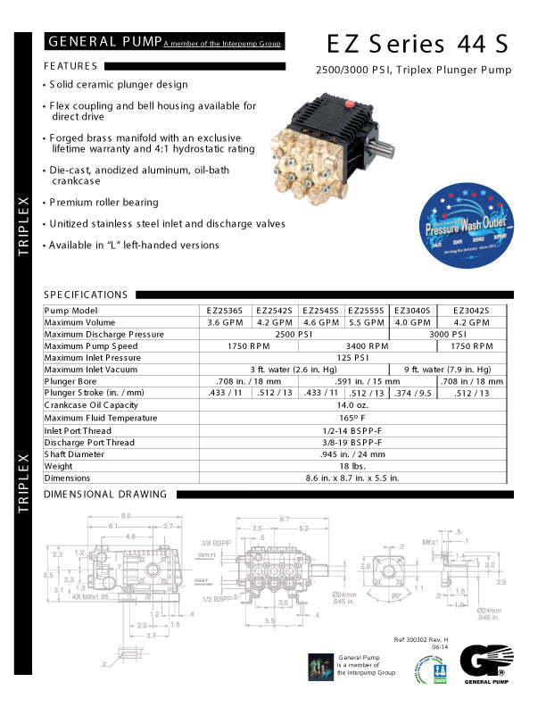 EZ3040G PUMP by GENERAL PUMP (3199)