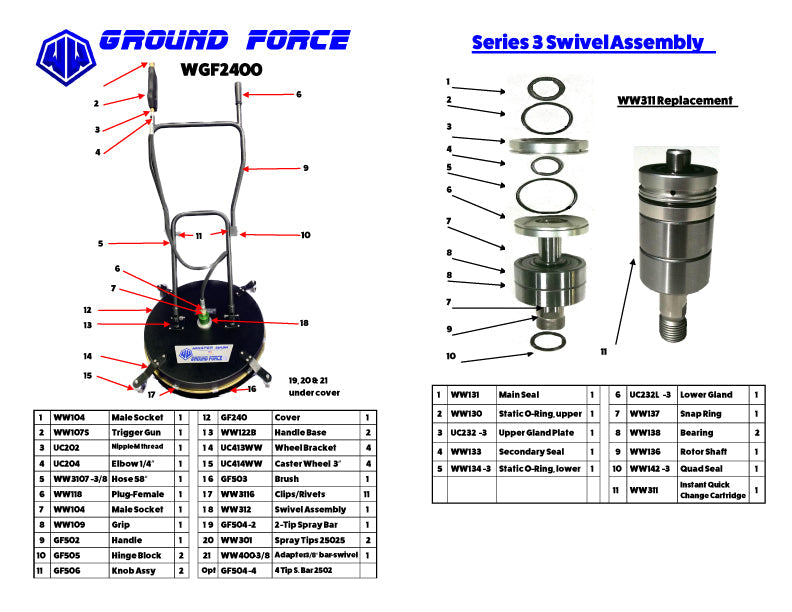 Whisper Wash Ground Force Surface Cleaner available at North American Pressure Wash Outlet