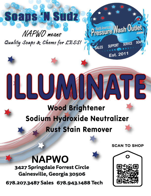 Illuminate Wood Brightener available at North American Pressure Wash Outlet